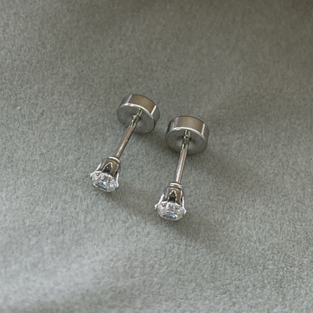 Elegant Silver Stud Earrings